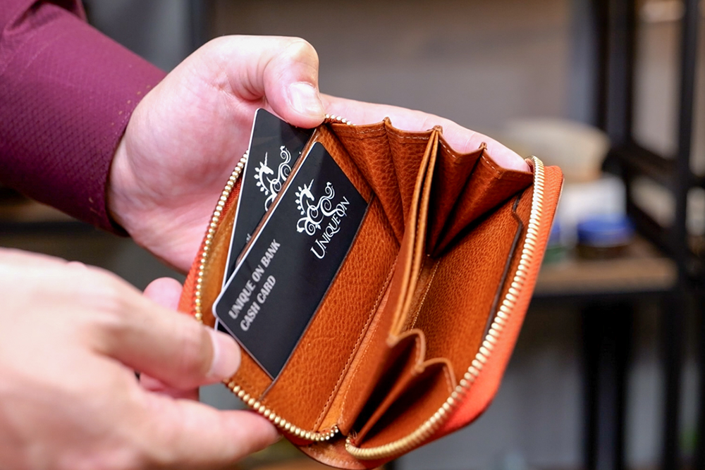 ハンドメイド コードバン財布 ダークグリーン　オレンジ内装 楽天市場】【日本製】三つ折り財布 メンズ 財布 キャメル